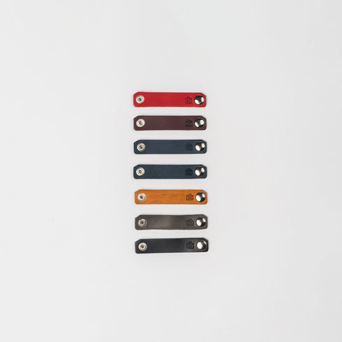 Leather Cord Clips, Set of 3 Genuine Leather Cord Clips for Organizing Cords | Random Colors | Set of 3